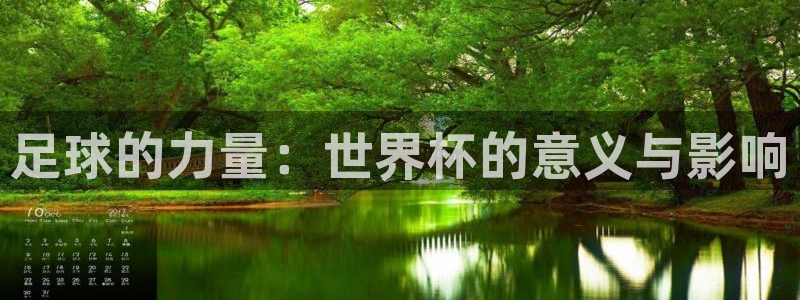 世界杯亚洲区预选赛赛程表:足球的力量:世界杯的意义与影响